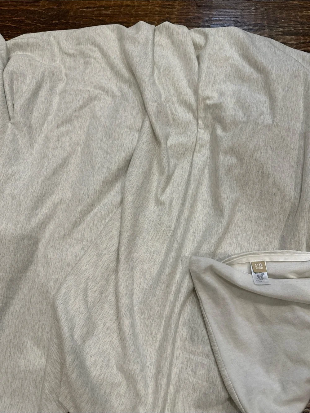 NWOT Pottery Barn Teen Favorite Tee Jersey Duvet Cover Light Gray,Twin